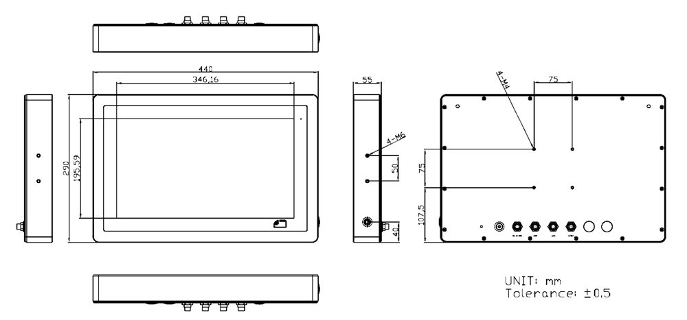ViTAM-915AP Dimensions